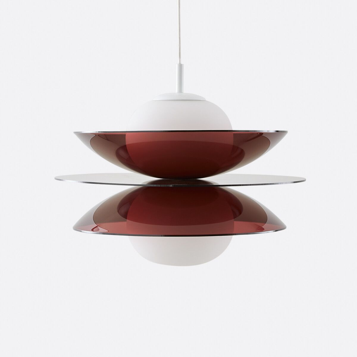 Organic glass and opal glass pendant lights, purple