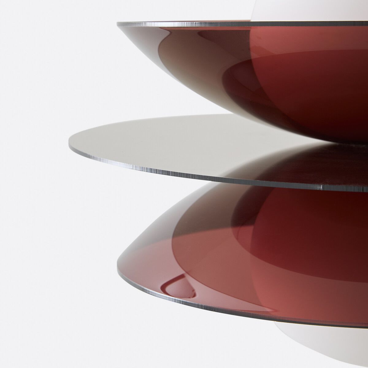 Organic glass and opal glass pendant lights, purple