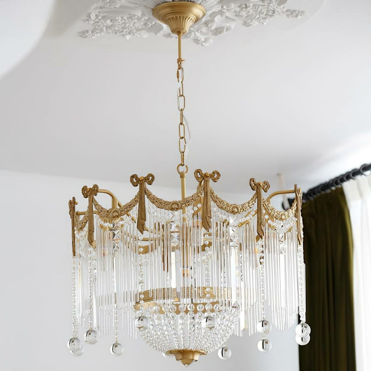 Gold Crown Crystal Chandelier