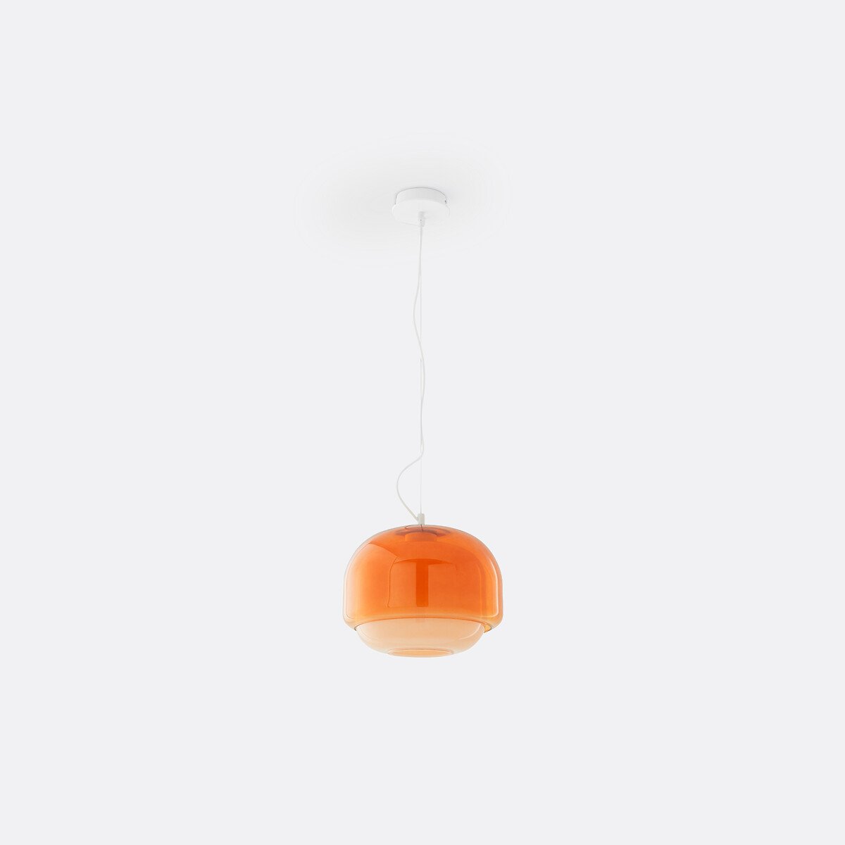 Kinoko colored glass lamp, orange