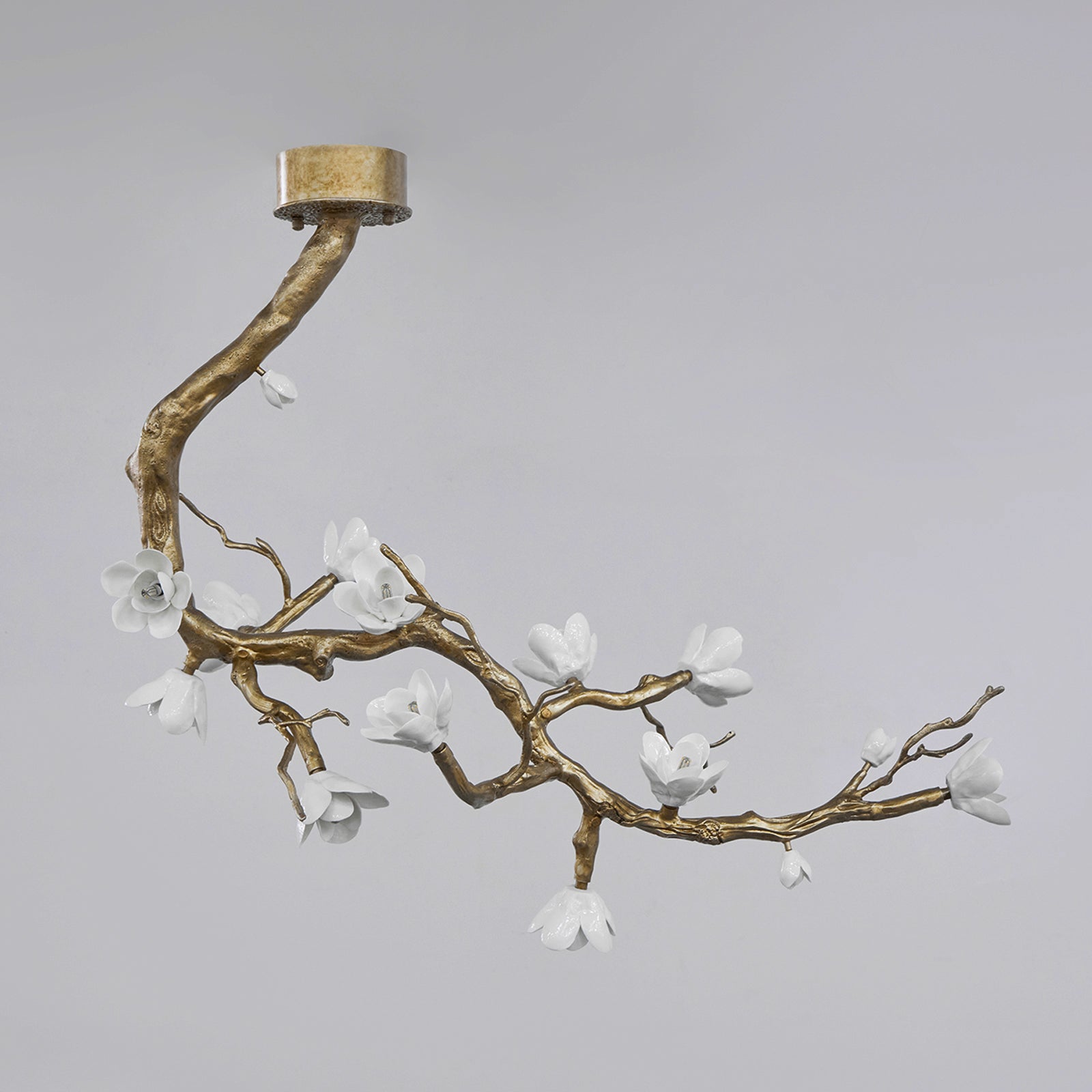 Classical ceramic flower ceiling lamp