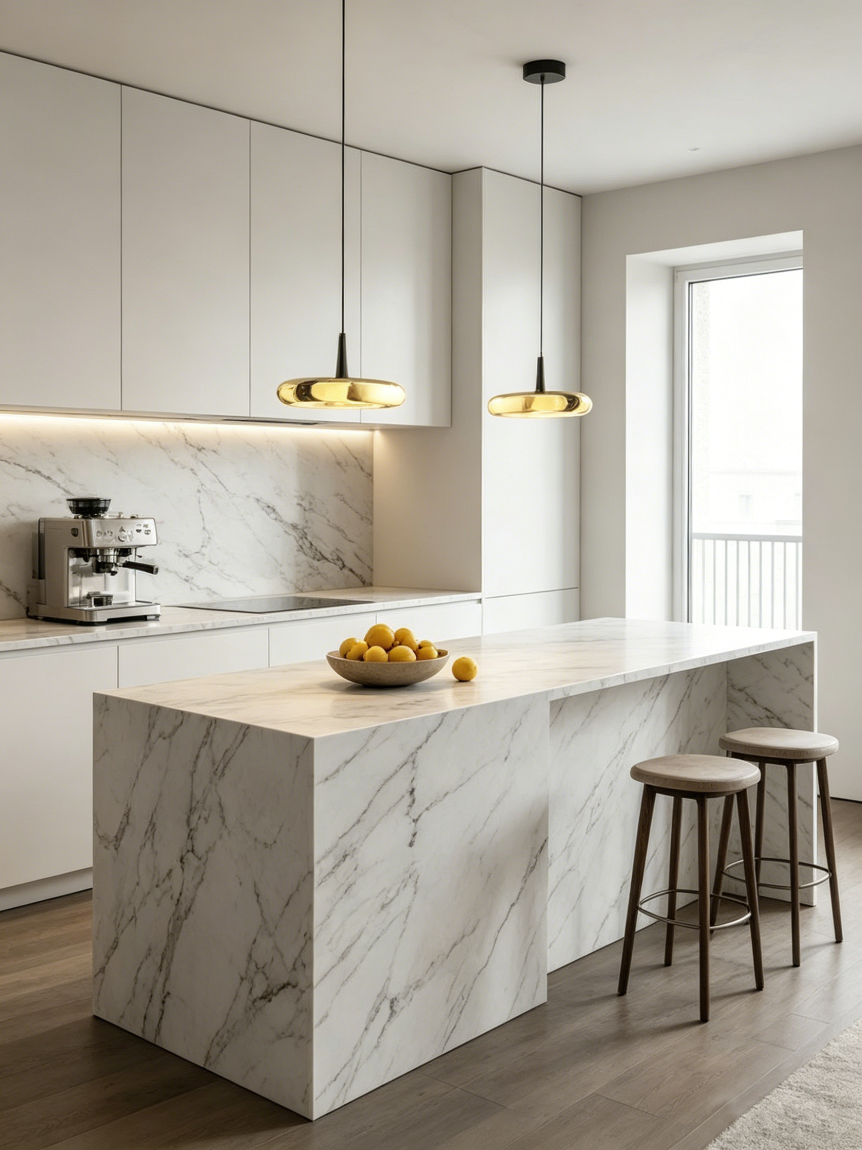 Obsidian Luxury Marble Single Pendant Light