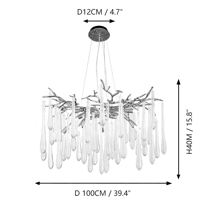 American-style luxurious round crystal chandelier