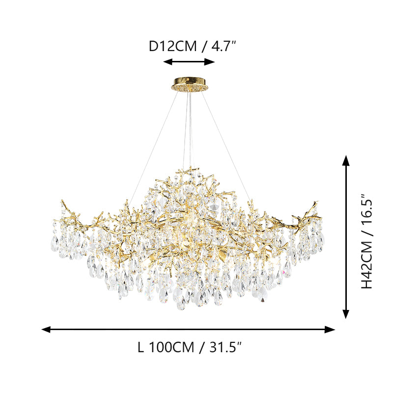 Light luxury crystal lamp island table lamp