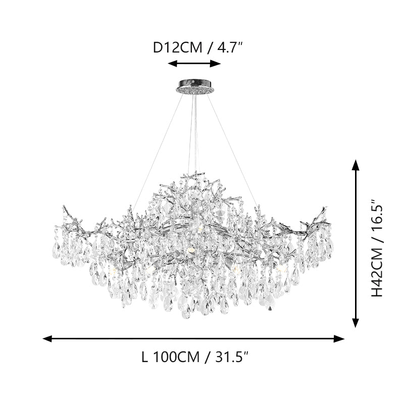 Light luxury crystal lamp island table lamp