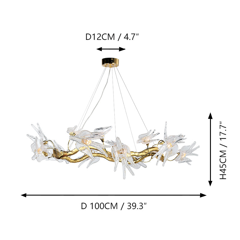 Light luxury and creative swallow chandelier