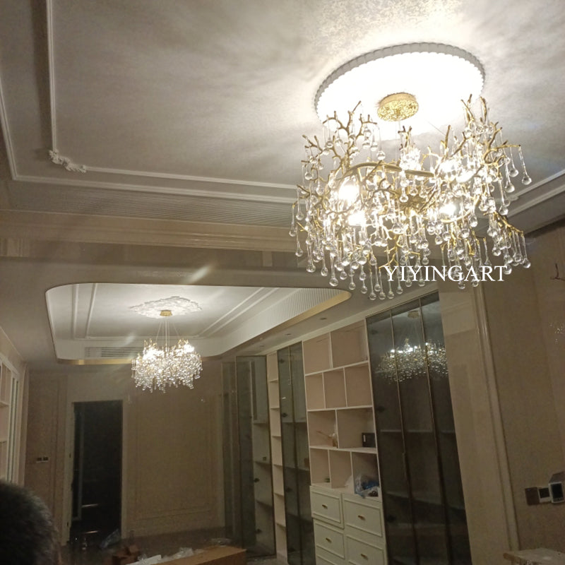 French-style light luxury crystal lamp