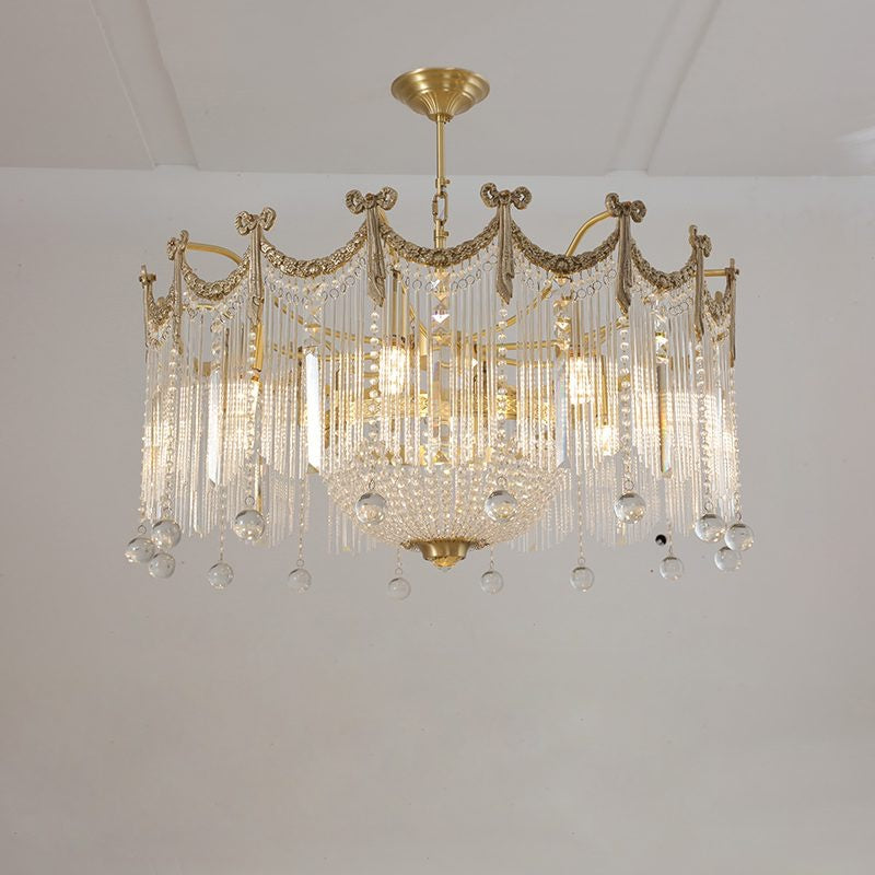 Gold Crown Crystal Chandelier