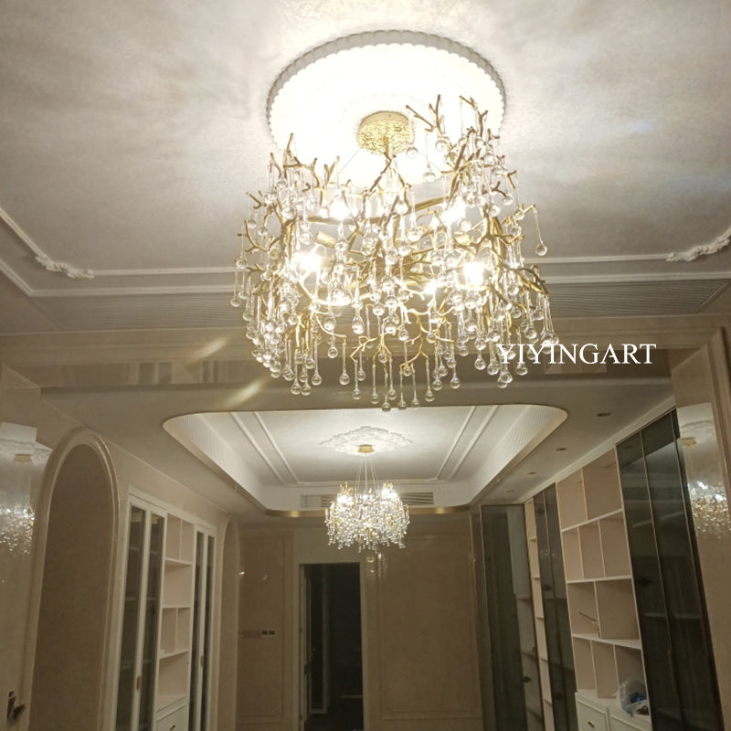 French-style light luxury crystal lamp