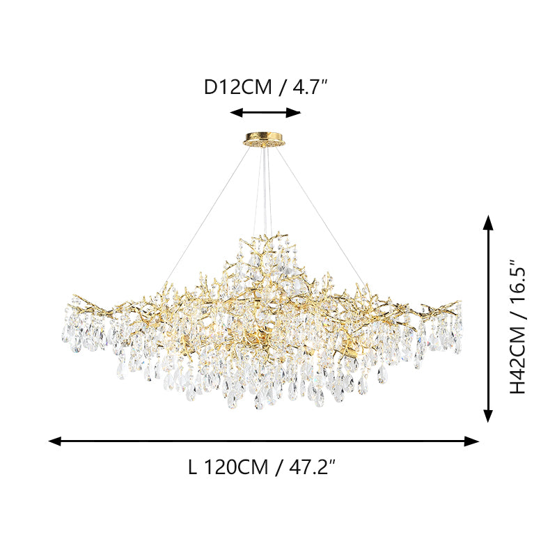 Light luxury crystal lamp island table lamp