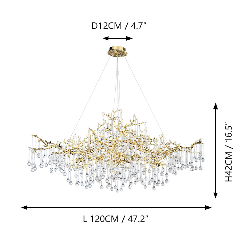French-style light luxury living room chandelier