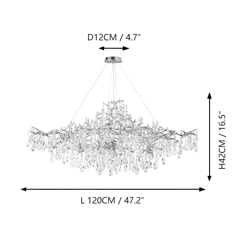 Light luxury crystal lamp island table lamp