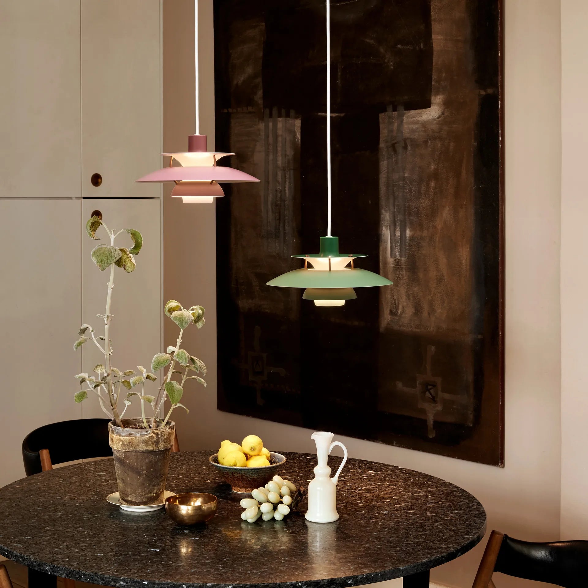 Colored Layered Pendant Light