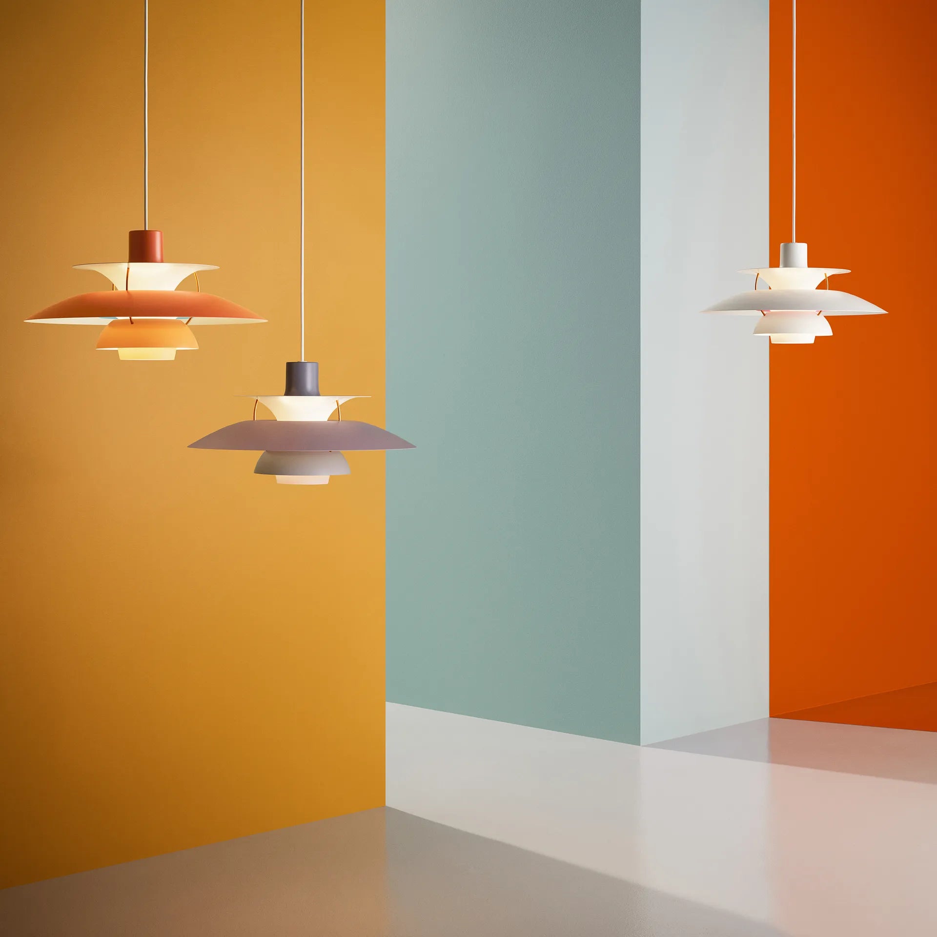 Colored Layered Pendant Light