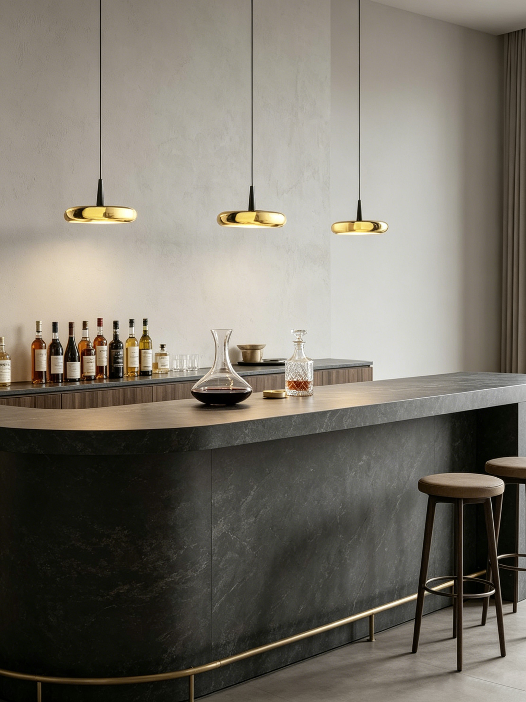 Obsidian Luxury Marble Single Pendant Light