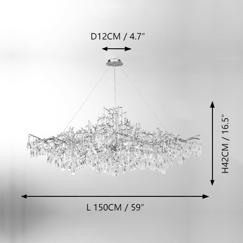 Light luxury crystal lamp island table lamp