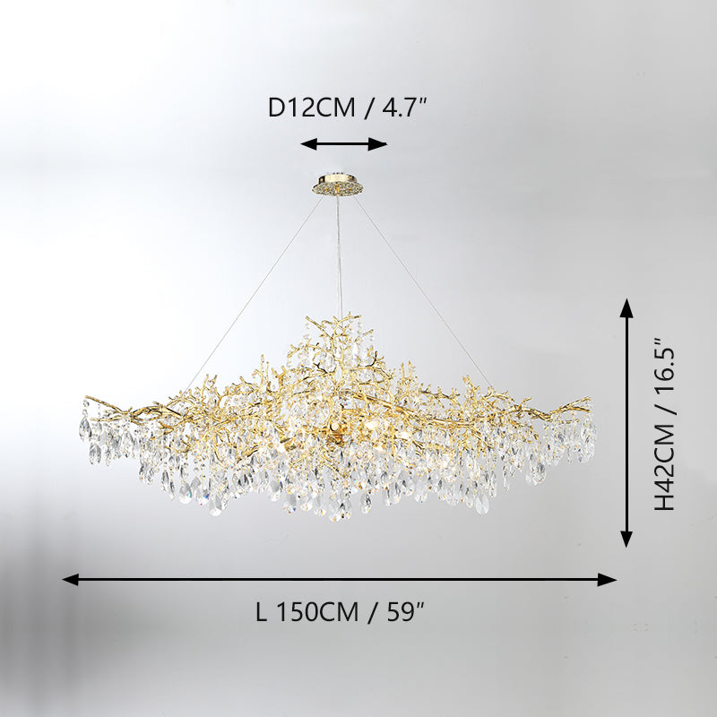 Light luxury crystal lamp island table lamp