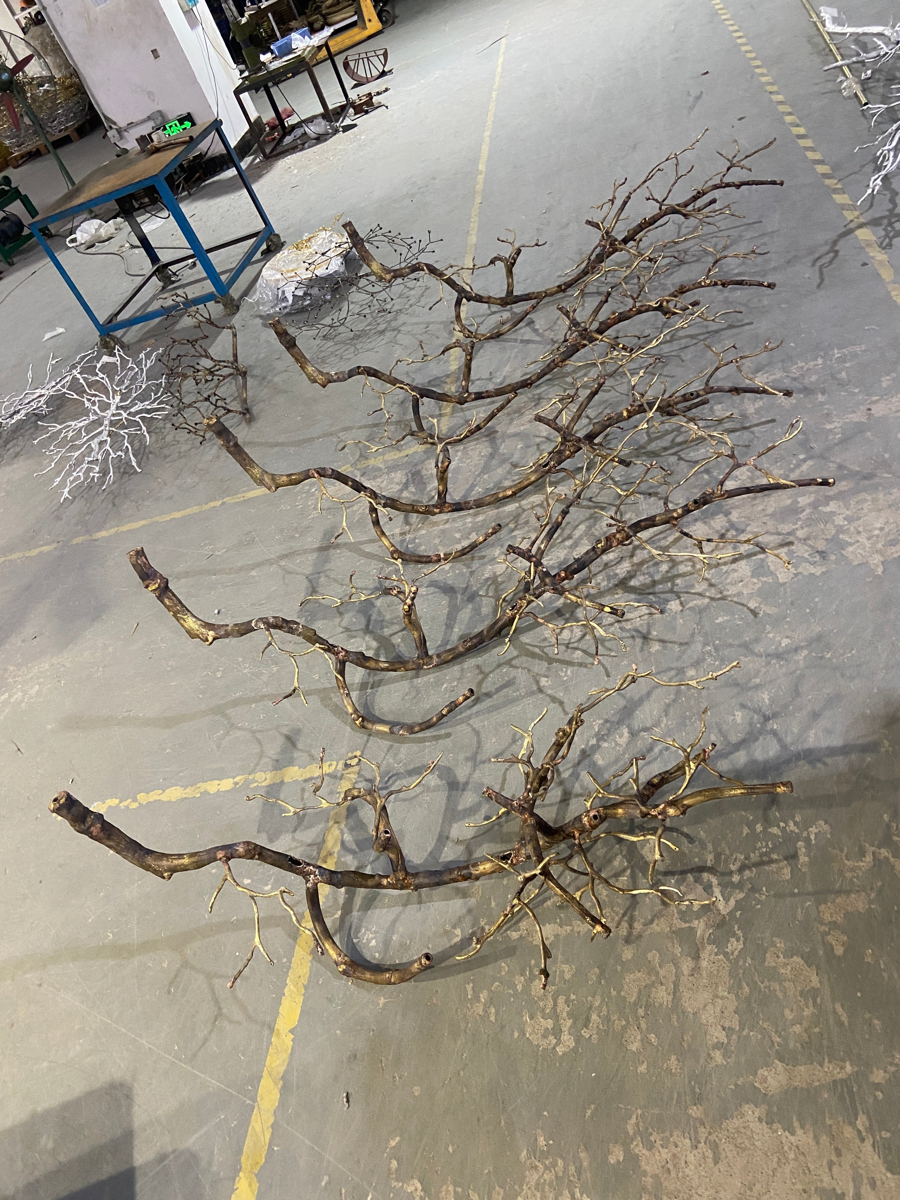 Ceramic flower vintage rural tree branch chandelier