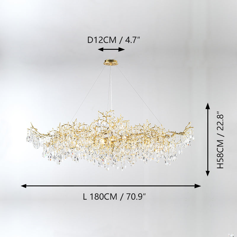 Light luxury crystal lamp island table lamp