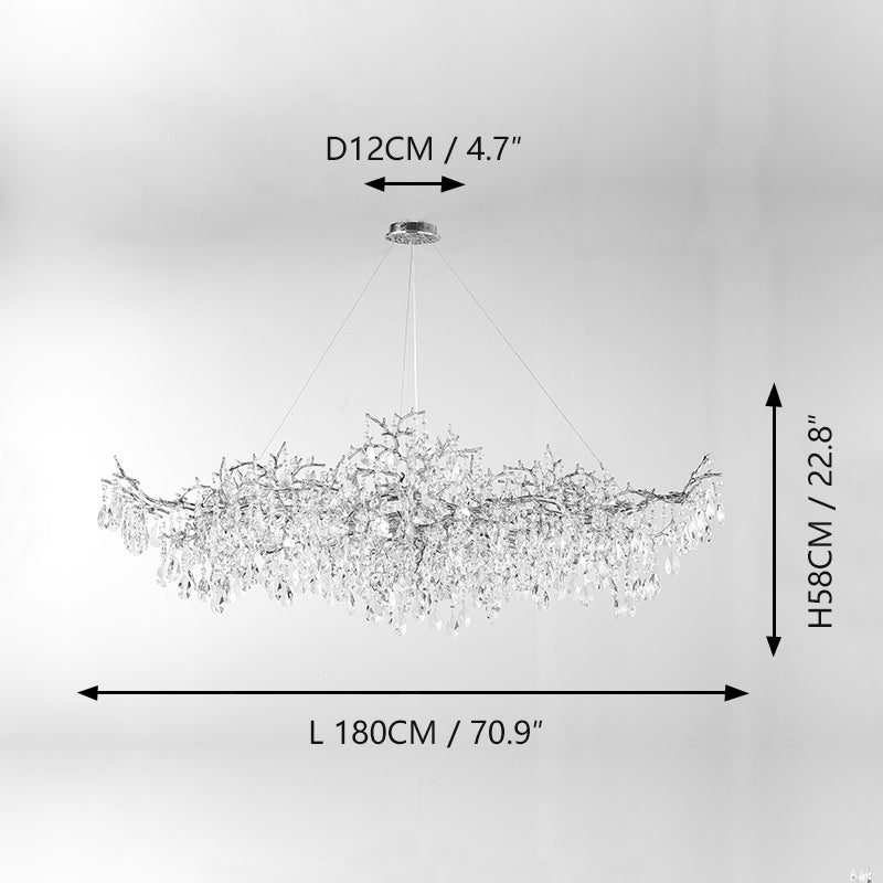 Light luxury crystal lamp island table lamp