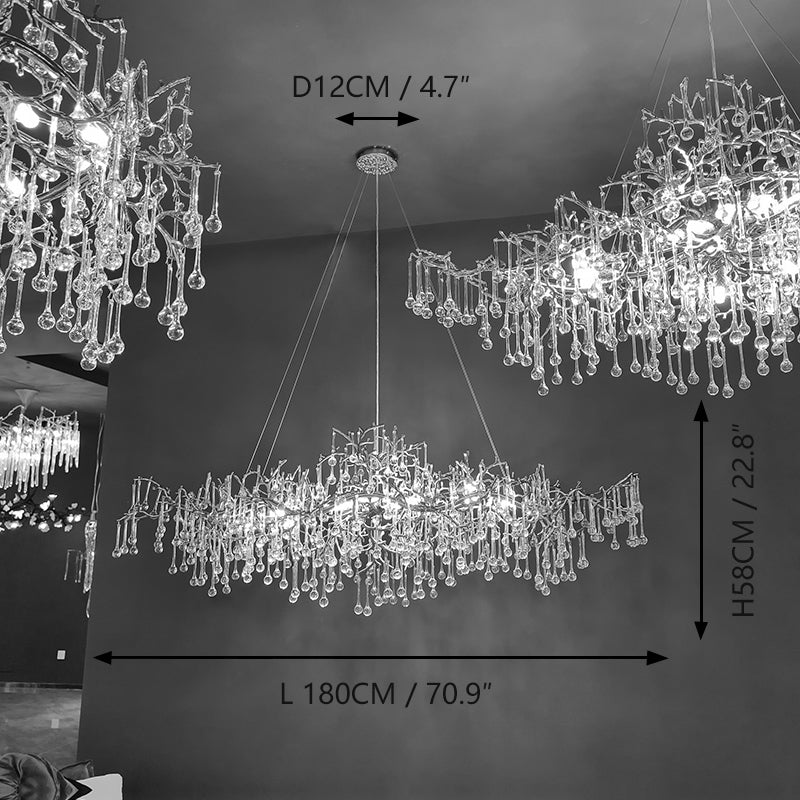 French-style light luxury living room chandelier