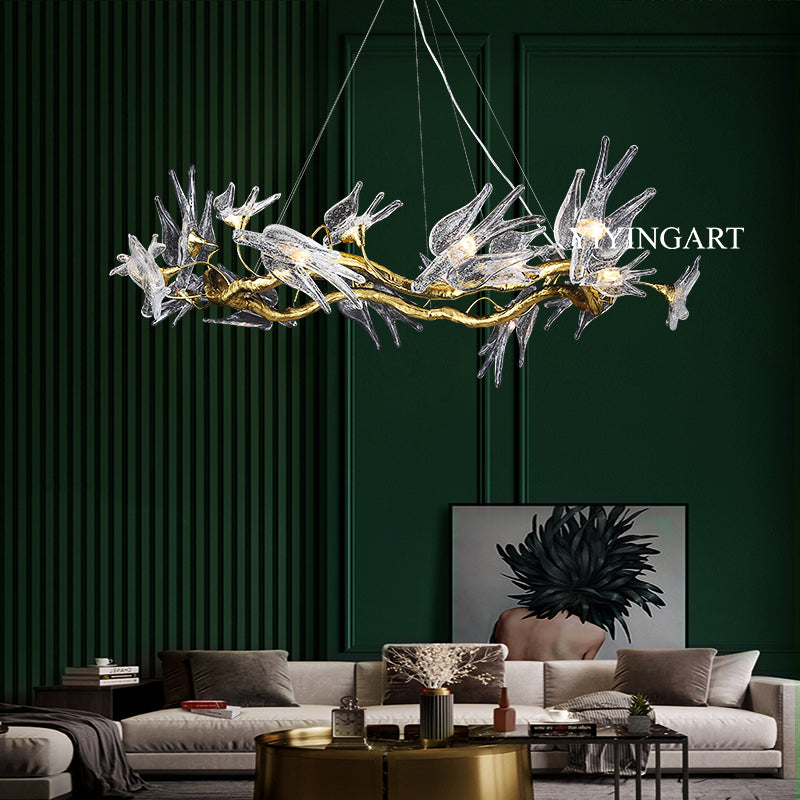 Light luxury and creative swallow chandelier