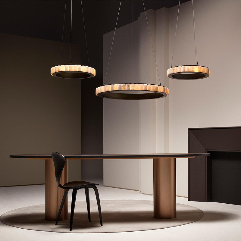 Marble chandelier, Italian-style, light luxury