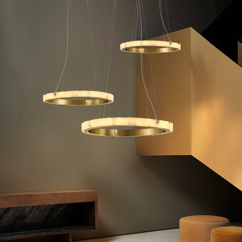 Marble chandelier, Italian-style, light luxury
