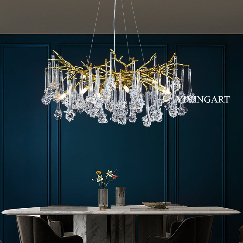 Light luxury art rose chandelier