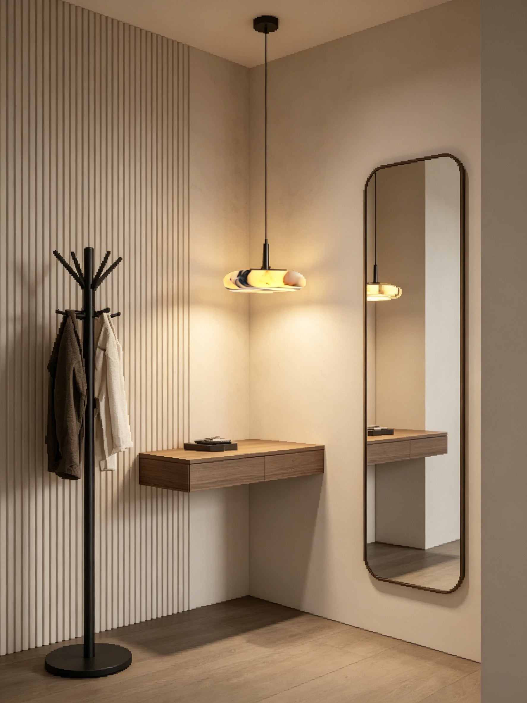 Obsidian Luxury Marble Single Pendant Light
