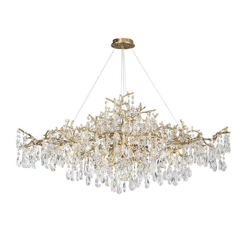 Light luxury crystal lamp island table lamp
