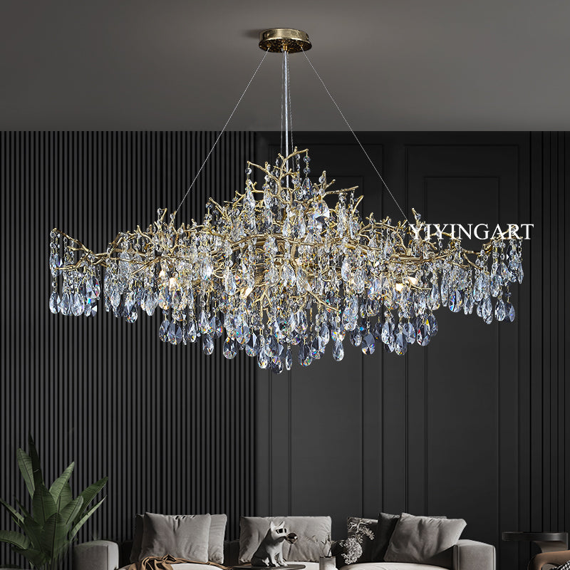 Light luxury crystal lamp island table lamp