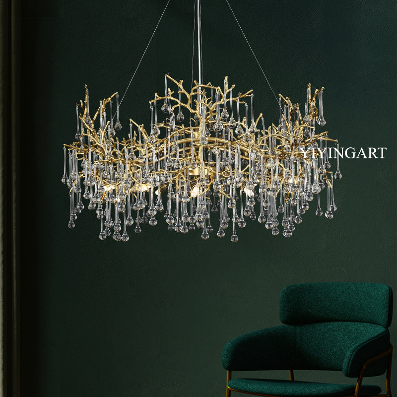 French-style light luxury crystal lamp