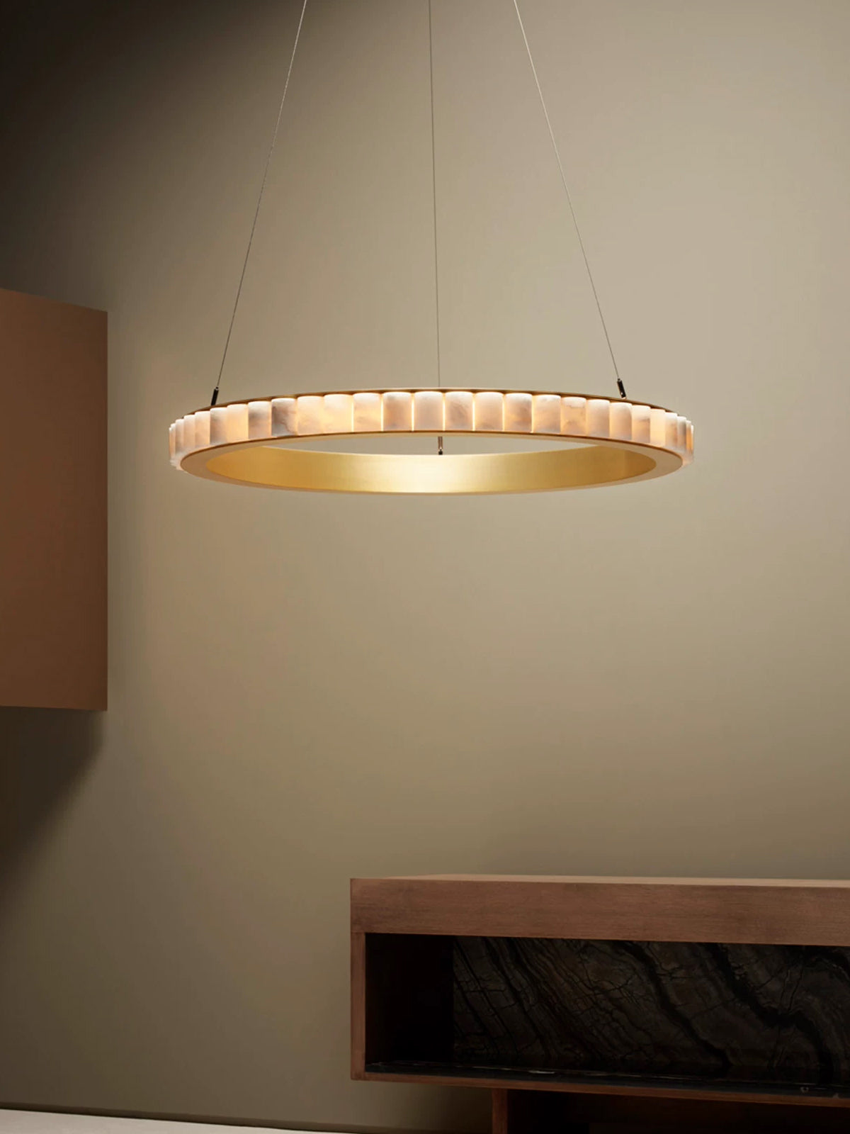 Marble chandelier, Italian-style, light luxury