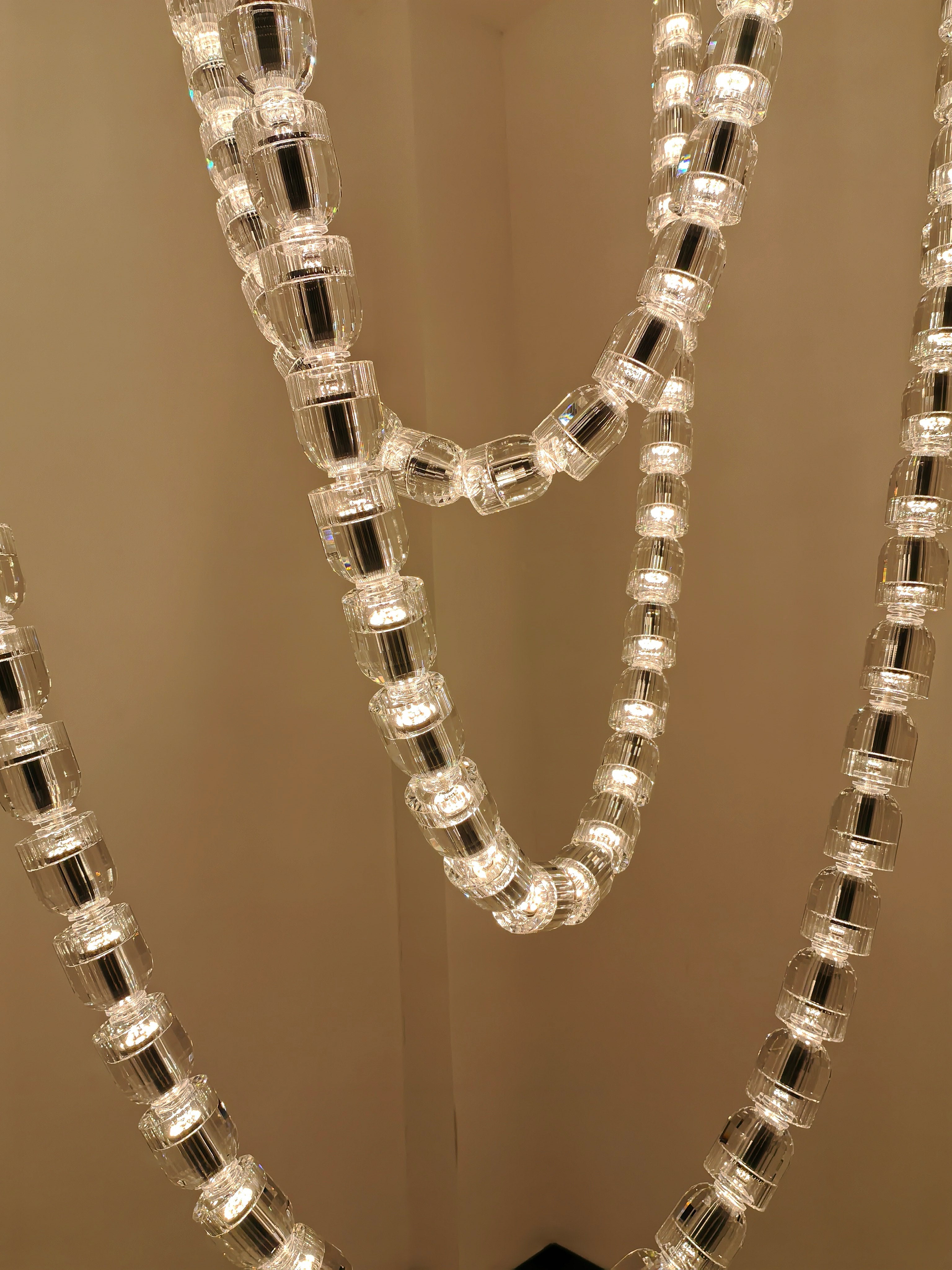 Crystal necklace pendant light