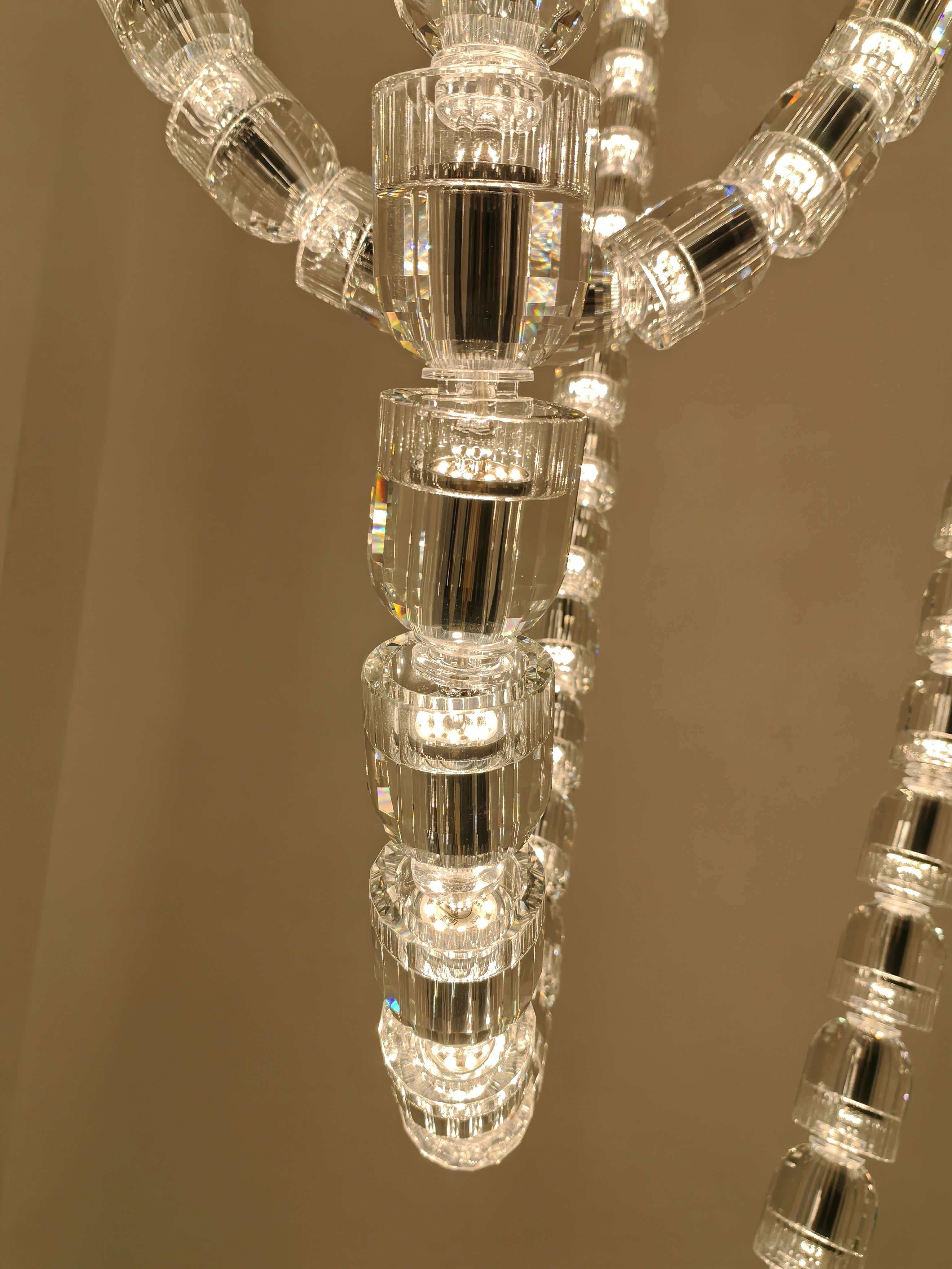 Crystal necklace pendant light