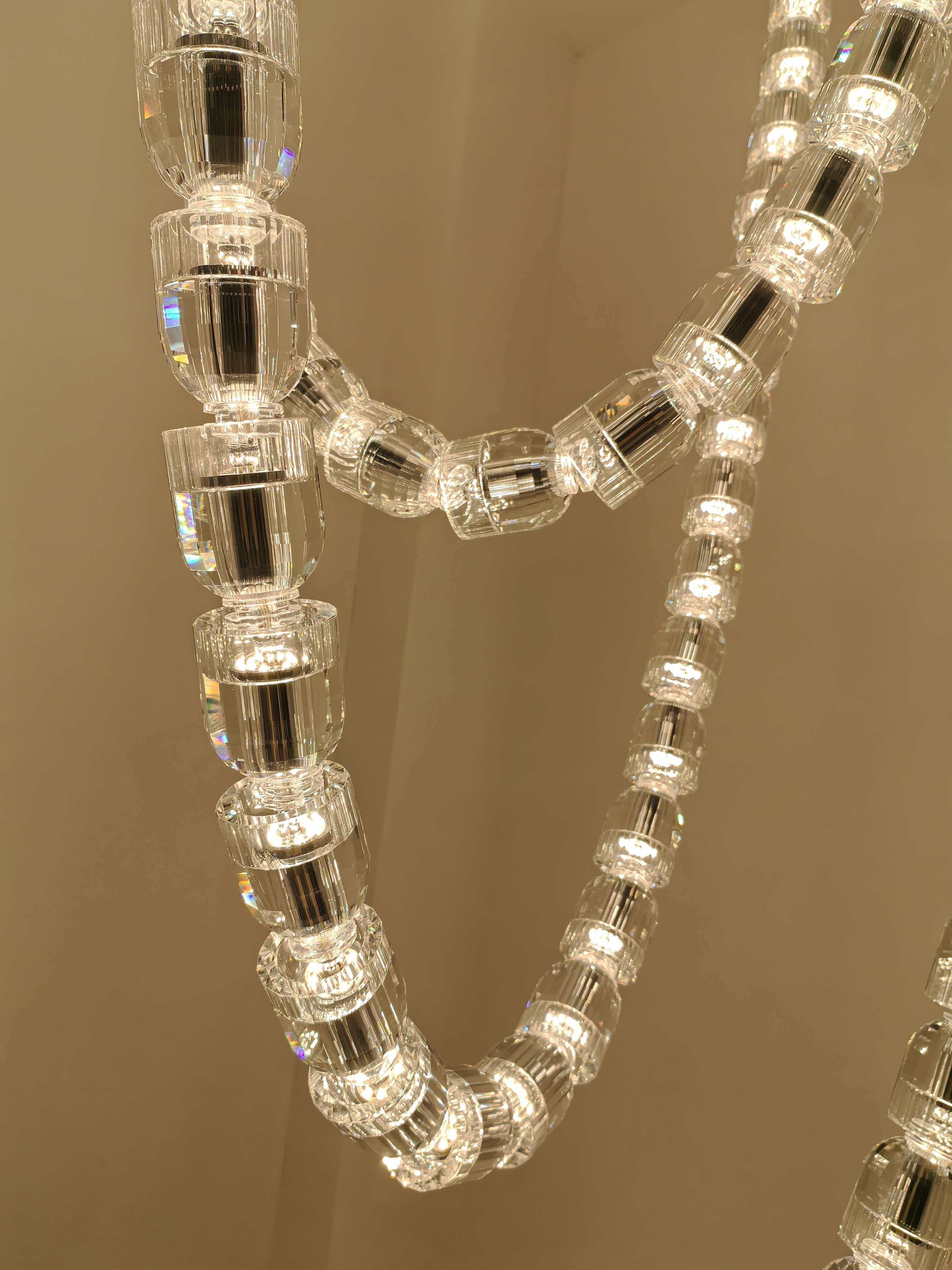 Crystal necklace pendant light
