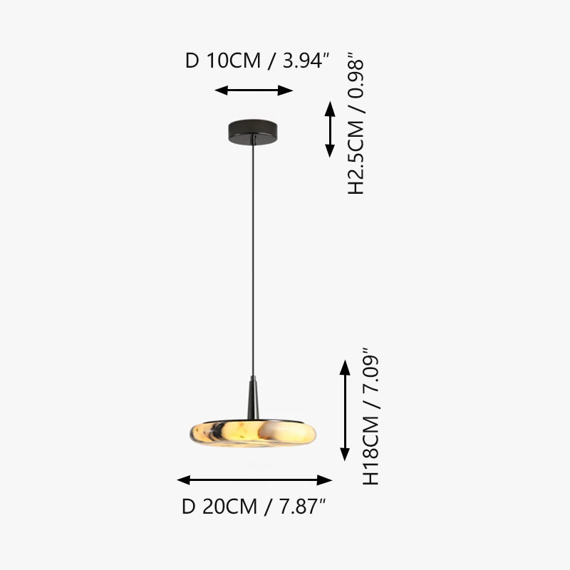 Obsidian Luxury Marble Single Pendant Light