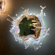 Artistic entrance decorative mirror lamp