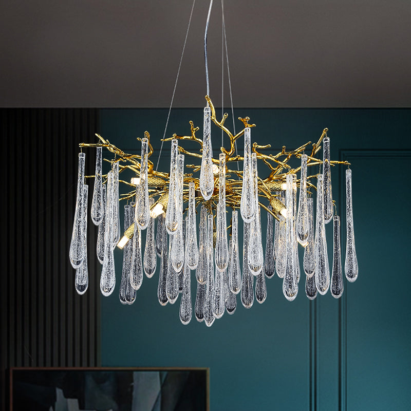 American-style luxurious round crystal chandelier