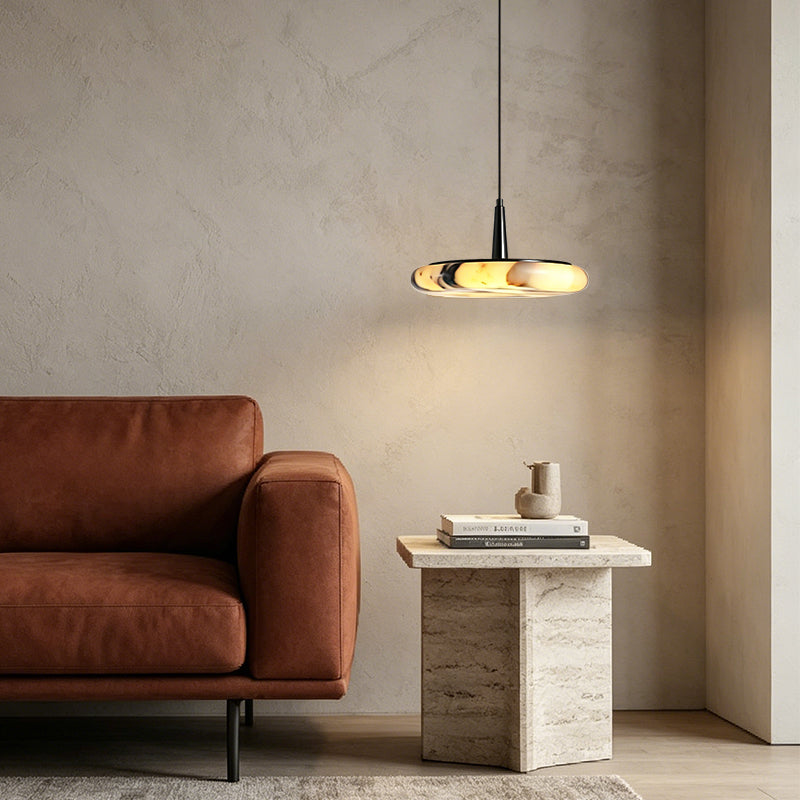 Obsidian Luxury Marble Single Pendant Light