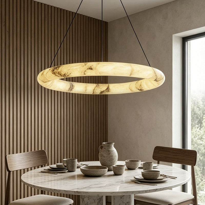 Italian-style light luxury marble hall main light