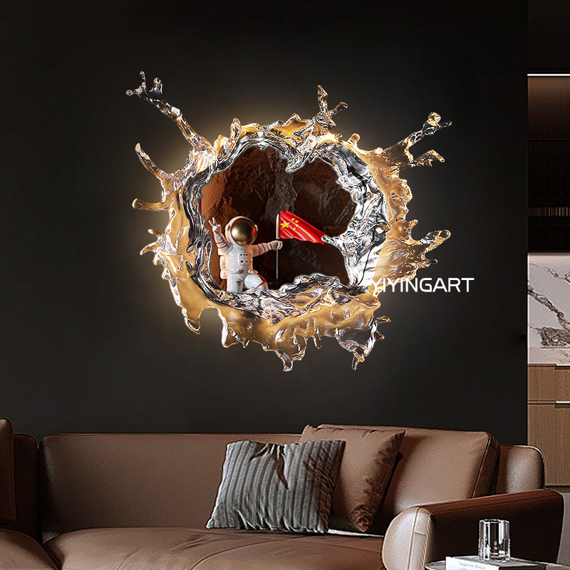 Artistic entrance decorative mirror lamp