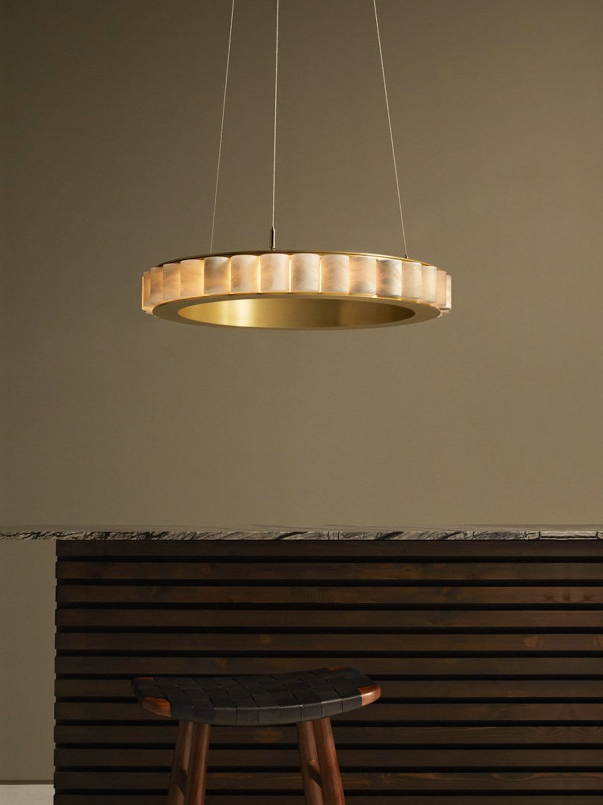 Marble chandelier, Italian-style, light luxury