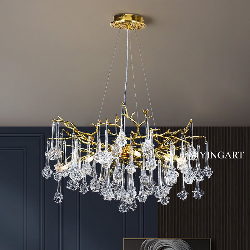 Light luxury art rose chandelier