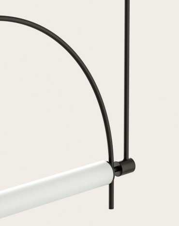 Curved long strip chandelier