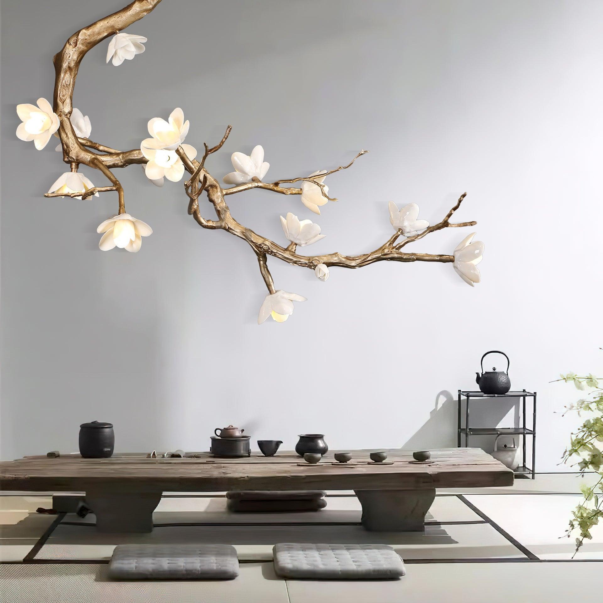 Classical ceramic flower ceiling lamp