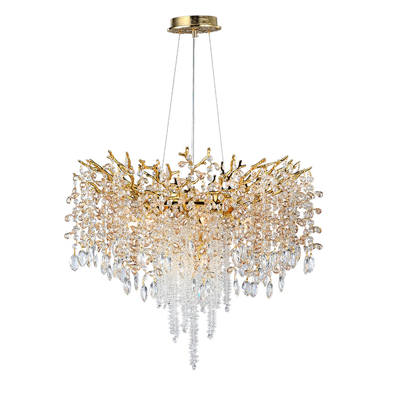 Italian-style light luxury living room crystal chandelier