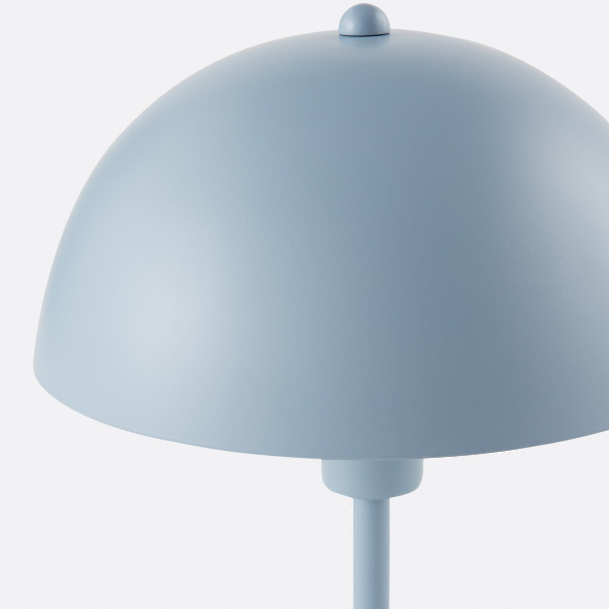 Metal mushroom table lamp, pink/blue/green