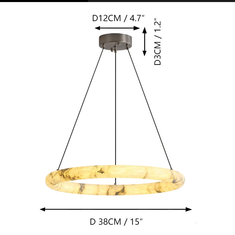 Italian-style light luxury marble hall main light